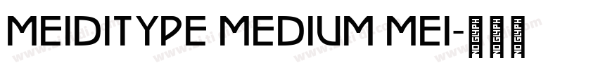 MEIDITYPE MEDIUM MEI字体转换